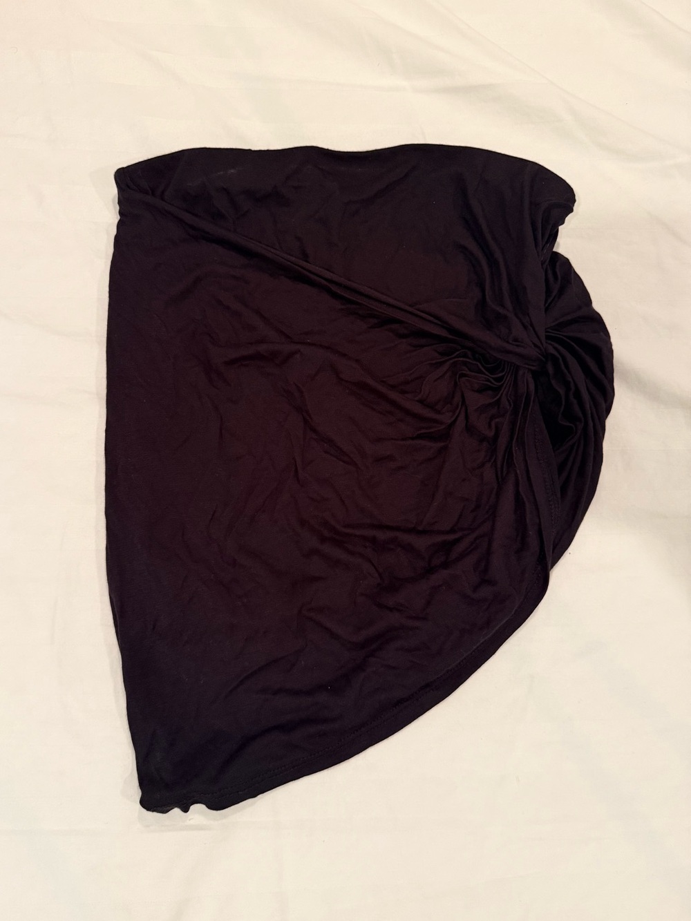 Black Twist-Detail mini skirt